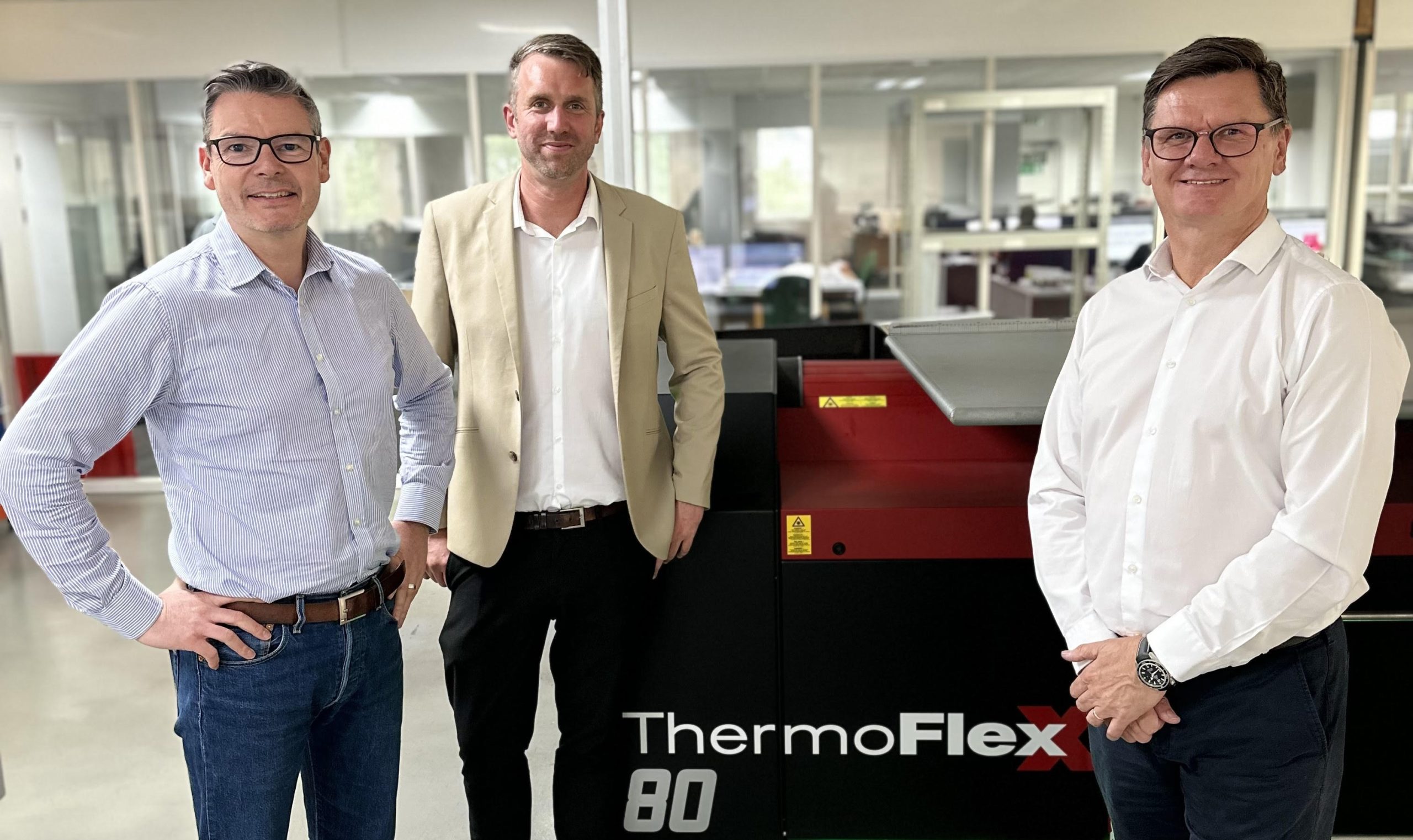 (Left to Right): Andrew Hewitson CEO at Reproflex3, Leigh Williamson, XSYS Global Sales Manager, UK & Ireland and Trevor Lowes, Group COO at Reproflex3.